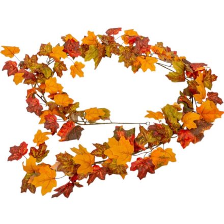 Őszi szőlő leveles girland 190cm