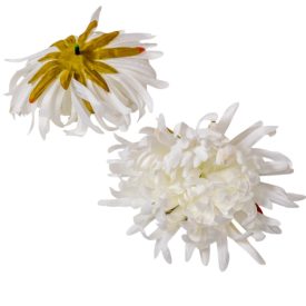 Krizantém virágfej fehér 11cm Krizantém virágfej fehér 11cm