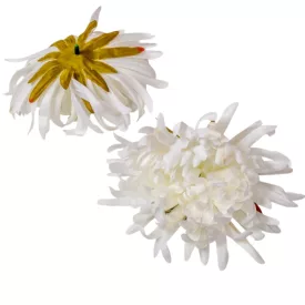 Krizantém virágfej fehér 11cm