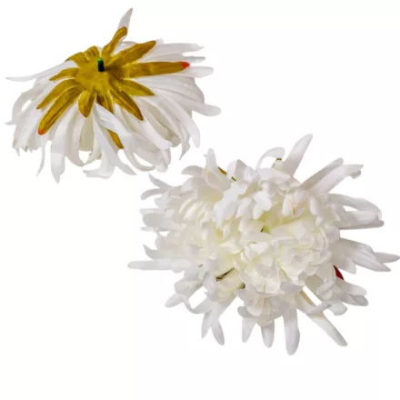 Krizantém virágfej fehér 11cm