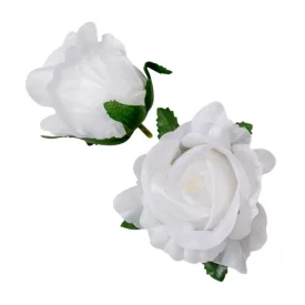   Rózsa virágfej 7cm fehér 6 darabos csomagban rendelhető (darab ár!)