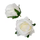 Rózsa virágfej 7cm fehér 6 darabos csomagban rendelhető (darab ár!)