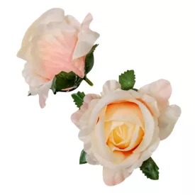   Rózsa virágfej 7cm barack 6 darabos csomagban rendelhető (darab ár!)