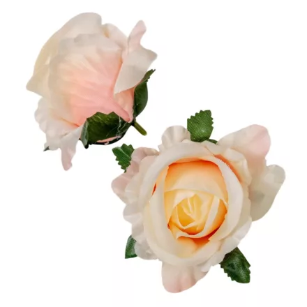 Rózsa virágfej 7cm barack 6 darabos csomagban rendelhető (darab ár!)