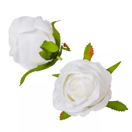 Rózsa virágfej 7cm fehér 4 darabos csomagban rendelhető (darab ár!)