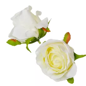   Rózsa virágfej 7cm krém 4 darabos csomagban rendelhető (darab ár!)