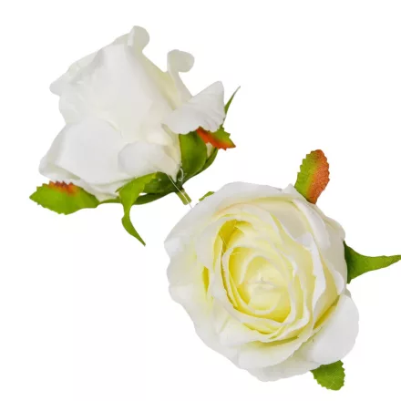 Rózsa virágfej 7cm krém 4 darabos csomagban rendelhető (darab ár!)