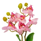 Orchidea cserepes gumi 2 ágú világos rózsaszín 28cm