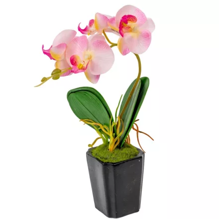 Orchidea cserepes gumi világos rózsaszín 28cm