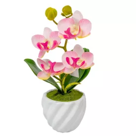 Orchidea cserepes gumi rózsaszín 21cm