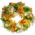 Tavaszi vegyes virágos koszorú sárga 22cm