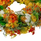 Tavaszi vegyes virágos koszorú sárga 22cm