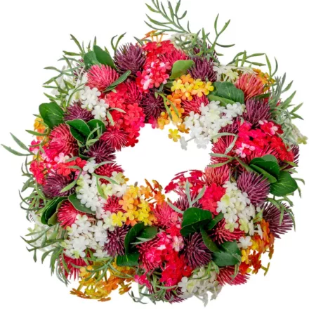 Tavaszi vegyes virágos koszorú 22cm