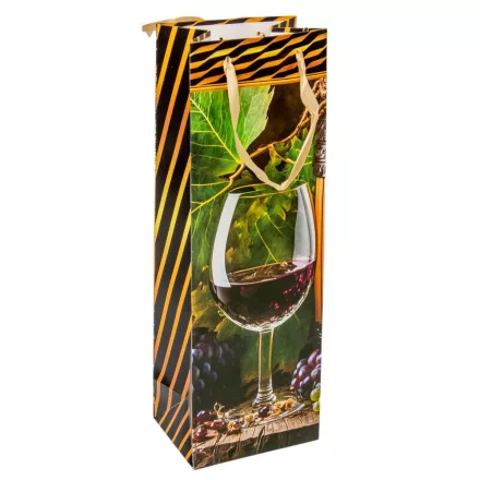 Ajándéktasak boros levéllel 12x36cm
