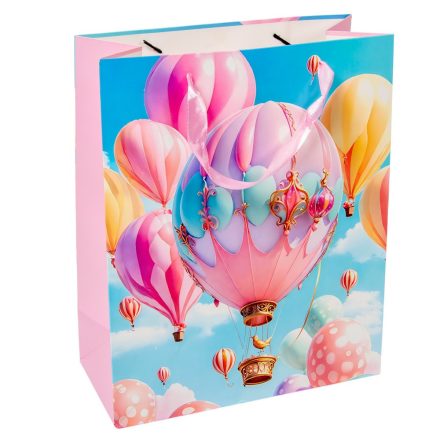 Ajándéktasak hőlégballonok 26x32cm