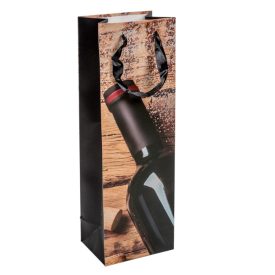 Ajándék tasak boros palack dugóval 12x36cm Ajándék tasak boros palack dugóval 12x36cm