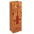 Italos tasak borosüveg mintával kraft-piros 12x36cm