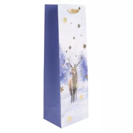 Ajándéktasak italos szarvas mintával 12x36cm
