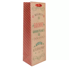 Ajándéktasak italos feliratokkal 12x36cm