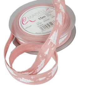 Textil szalag CLAIRE rózsaszín 25mmx15m Textil szalag CLAIRE rózsaszín 25mmx15m