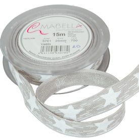 Textil szalag VESTA szürke 25mmx15m Textil szalag VESTA szürke 25mmx15m