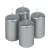 Metál adventi gyertya 70x40mm ezüst  4db/csom (db ár)