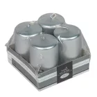 Metál adventi gyertya 70x40mm ezüst  4db/csom (db ár)