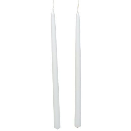 Lakkozott ceruza gyertya fehér 230x10mm 8db/csom (db ár)