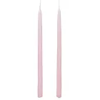 Lakkozott ceruza gyertya rózsaszín 230x10mm 8db/csom (db ár)