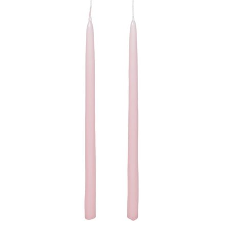 Lakkozott ceruza gyertya rózsaszín 230x10mm 8db/csom (db ár)