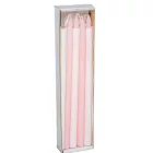 Lakkozott ceruza gyertya rózsaszín 230x10mm 8db/csom (db ár)