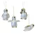 Pingvin figura fényes akaszós 8,6cm