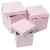 Papír doboz kocka vint.pink 16-14-12cm 3db-os szett