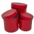 Papír doboz szett kerek magas bélelt vörös D20-17-15cm 3db-os csomag