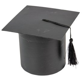 Papír doboz ballagási sapi fekete D14,5cm Papír doboz ballagási sapi fekete D14,5cm