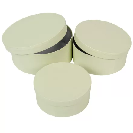 Papír doboz kerek fokhagyma zöld D20-18-15cm 3db-os