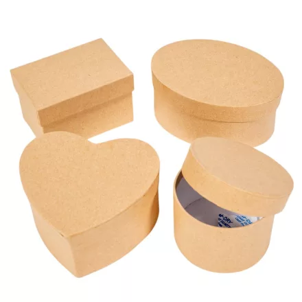 Papír doboz metál puncs 9-12cm 4db-os 