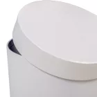 Papír doboz kerek gyöngyház fehér D17-15-12,5cm 3db-os