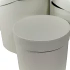 Papír doboz magas kerek bright white 20-17,5-15cm 3db-os