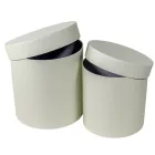 Papír doboz magas kerek bright white D17-15cm 2db-os