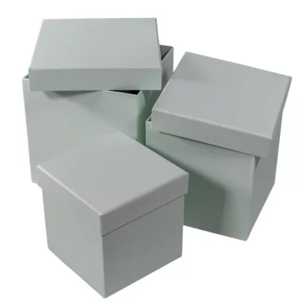 Papír doboz mistyc grey 16-14-12cm 3db-os