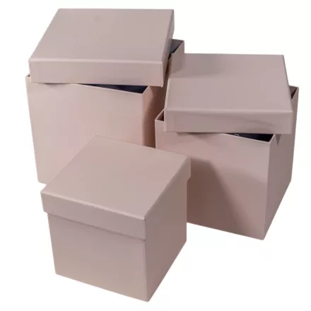 Papír doboz mistyc pink 16-14-12cm 3db-os