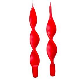   Matt rövid szalag csavart gyertya piros 270x22mm 4db/csom (db ár)