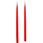 Lakkozott ceruza gyertya piros 230x10mm 8db/csom (db ár)