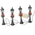 Kandelláber koszorúval LED-es elemes (elem nélkül) M12cm 4db-os 