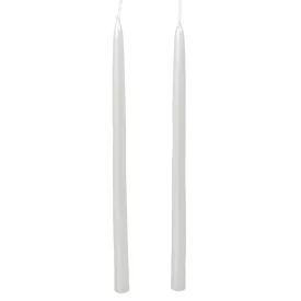 Metál ceruza gyertya fehér 230x10mm 8db/csom (db ár)