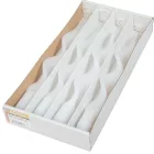 Matt rövid szalag csavart gyertya fehér 270x22mm 4db/csom (db ár)