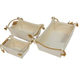 Fa ültető szett kötél füllel fehér 32-26-19cm 3db-os Fa ültető szett kötél füllel fehér 32-26-19cm 3db-os