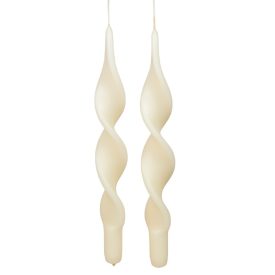   Matt rövid szalag csavart gyertya ecru 270x22mm 4db/csom (db ár)