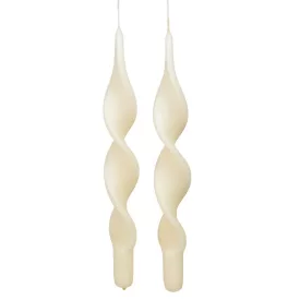   Matt rövid szalag csavart gyertya ecru 270x22mm 4db/csom (db ár)